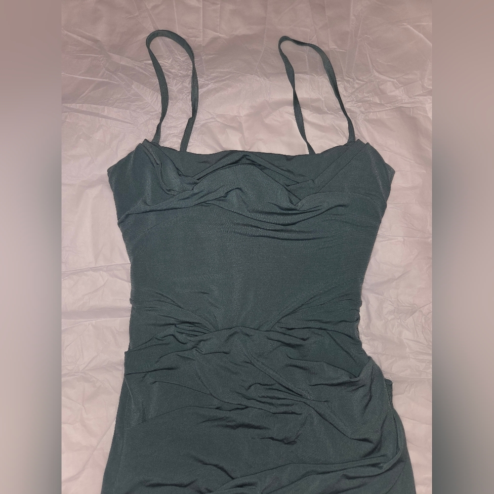 House of CB Emerald Green Maxi Slip Dress - Picture 8 of 15